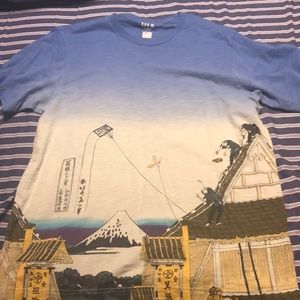 Hokusai Blue Shirt (UNIQLO)